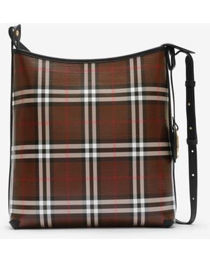 Burberry Small Check Shoulder Bag - Brown