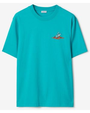 Burberry Sleeping Knight Cotton T-Shirt - Blue