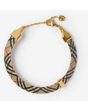 Burberry Check Print Bracelet - Metallic