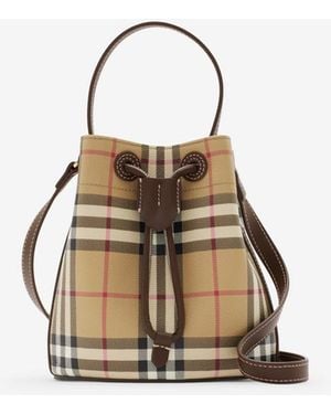 Burberry Mini Check Bucket Bag - Mettallic