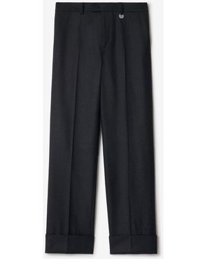Burberry Wool Tailored Trousers - Black
