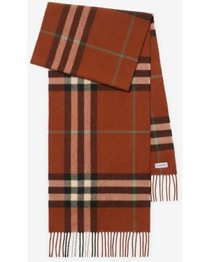 Burberry Check Cashmere Scarf - Brown