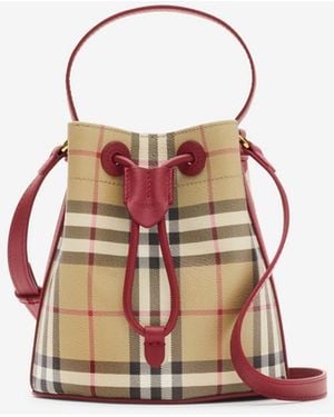 Burberry Mini Check Bucket Bag - Rose
