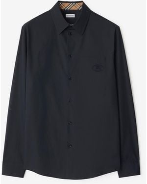 Burberry Cotton Poplin Shirt - Blue