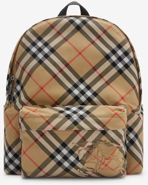 Burberry Small Check Backpack - Brown