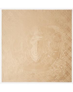 Burberry Floral Crest Silk Scarf - Natural