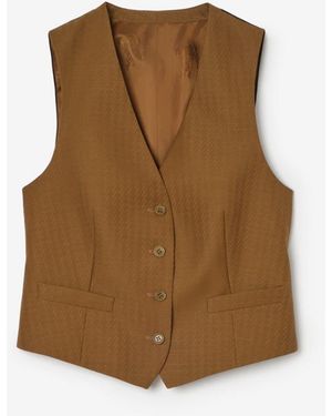 Burberry Wool Mohair Waistcoat - Brown