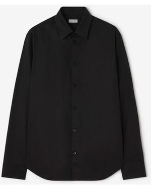 Burberry Slim Fit Cotton Shirt - Black