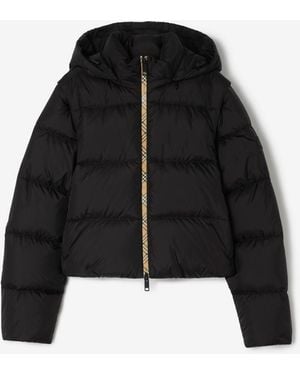 Burberry Detachable Sleeve Nylon Langdale Puffer Jacket - Black