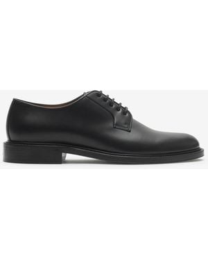 Burberry Leather Manor Derby Shoes - Black
