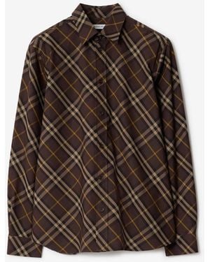 Burberry Relaxed Fit Check Cotton Shirt - Brown