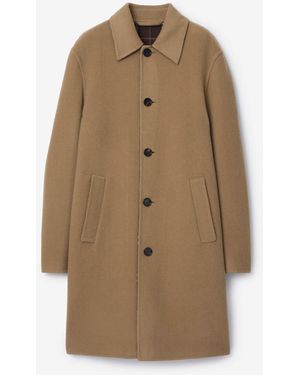 Burberry Mid-Length Wool Car Coat - Brown