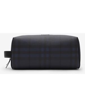 Burberry Check Travel Pouch - Black