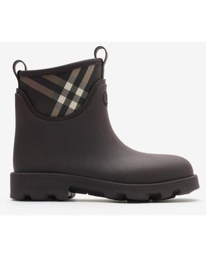 Burberry Rubber Marsh Stamp Low Boots - Black
