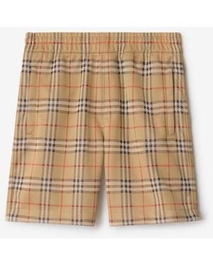 Burberry Check Jersey Shorts - Neutre