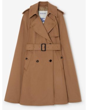 Burberry Cashmere Belmont Trench Cape - Brown