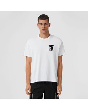 Burberry Oversized Logo-print Cotton-jersey T-shirt - White