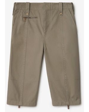 Burberry Cotton Capri Pants - Gray