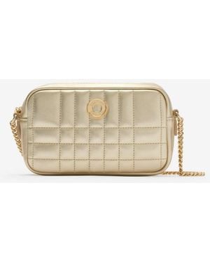 Burberry Mini Quilted Leather Camera Bag - Natural