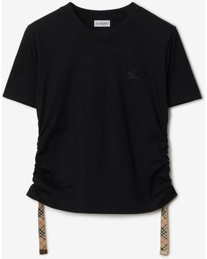 Burberry Festival Cotton T-Shirt - Black