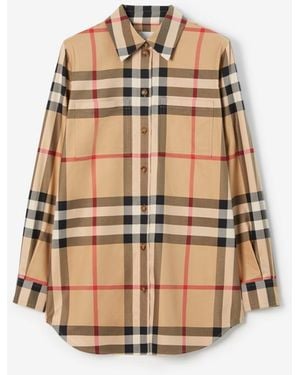 Burberry Luka Checked Stretch-cotton Shirt - Multicolour