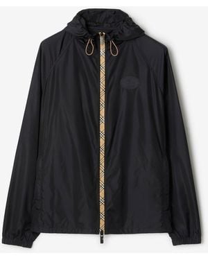 Burberry Nylon Clapton Hooded Jacket - Black