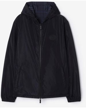 Burberry Reversible Check Newport Hooded Jacket - Blue