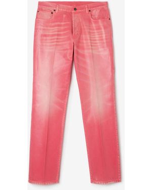 Burberry Slim Coated Jeans - Red