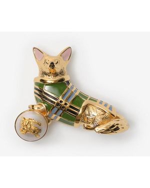 Burberry Corgi Brooch - Metallic