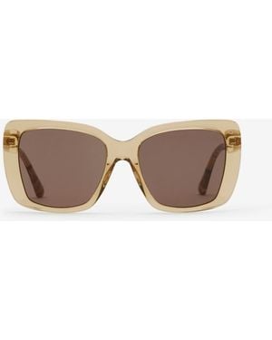 Burberry Tubular Check Square Sunglasses​ - Pink