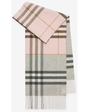 Burberry Contrast Check Cashmere Scarf - Multicolour