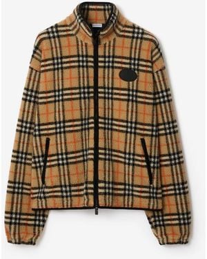 Burberry Jacket With A Distinctive Check Pattern - Brown