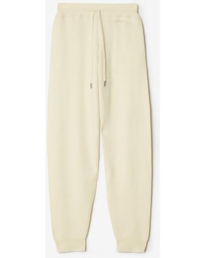 Burberry Wool Cashmere Blend Jogging Trousers - Natural