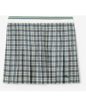 Burberry Pleated Check Tennis Mini Skirt - Grey
