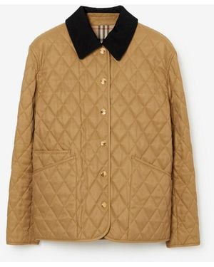 Burberry Quilted Barn Jacket - Natural
