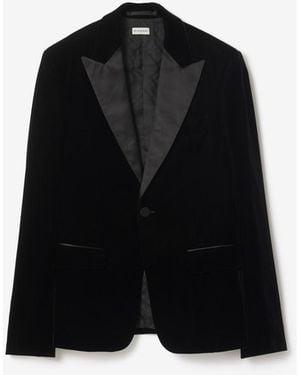 Burberry Velvet Tuxedo Jacket - Black