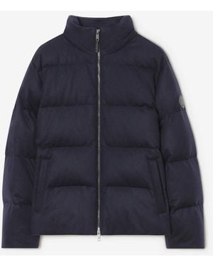 Burberry Cashmere Puffer Jacket - Blue