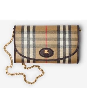 Burberry Highlands Chain Strap Wallet - White