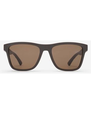 Burberry Textured Check Square Sunglasses - Brown