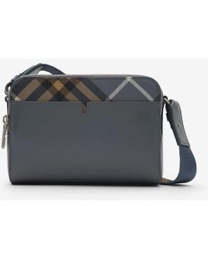 Burberry Pop Check Crossbody Bag - Grey