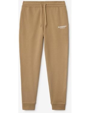 Burberry Cotton Jogging Trousers - Natural