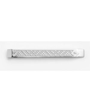 Burberry Check Prism Tie Bar - White