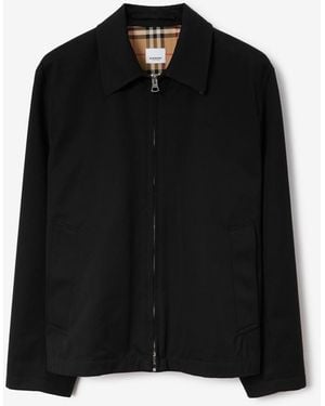 Burberry Gabardine Harrington Jacket - Black