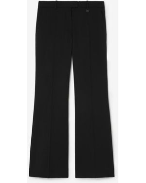 Burberry Wool Blend Tailored Trousers - Black