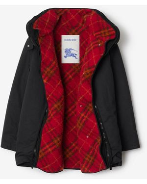 Burberry Detachable Warmer Cotton Parka - Red