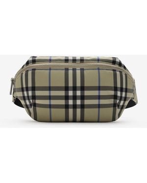 Burberry Check Belt Bag - Grey