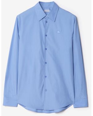 Burberry Classic Fit Cotton Poplin Shirt - Blue