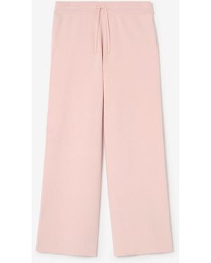 Burberry Cashmere Blend Track Trousers - Pink