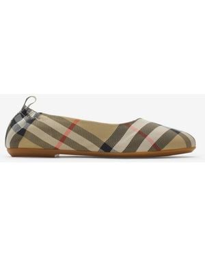 Burberry Childrens Check Ballerinas - Multicolour