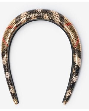 Burberry Check Mesh Headband - Metallic